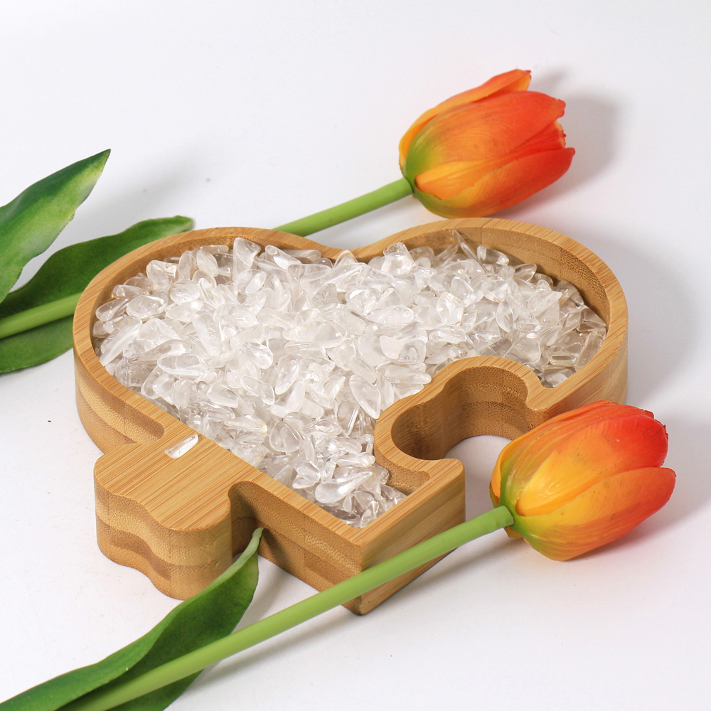 Clear Quartz Crystals Polished Natural Stone Chips 5 to 9MM 500g