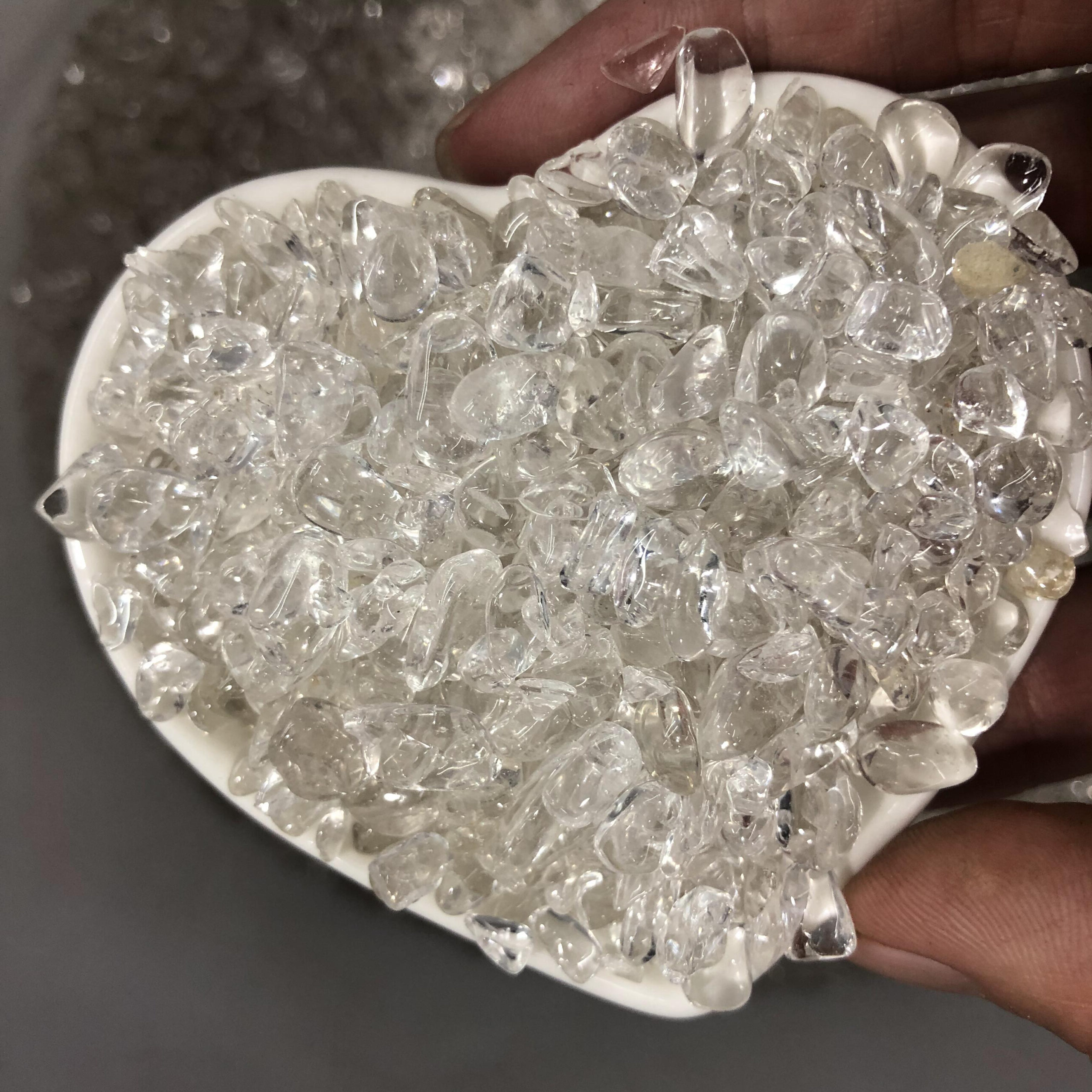 Clear Quartz Crystals Polished Natural Stone Chips 5 to 9MM 500g - Image 2