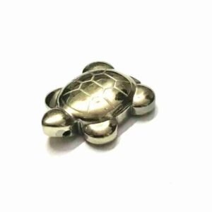 Natural Golden Pyrite Turtle 25mm – Healing Crystal Figurine for Wealth, Protection, Good Luck, Reiki, Feng Shui, Pocket Gemstone Carving