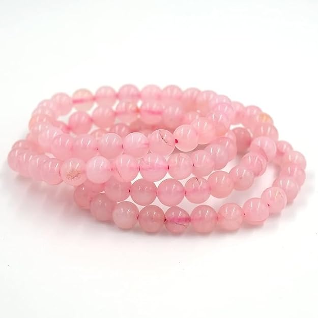 Rose Quartz Bracelet – 8mm Natural Beaded Healing Crystal Bracelet for Men & Women – Love, Peace & Emotional Healing Stone with Authenticity Certificate & Gift Box - Image 5