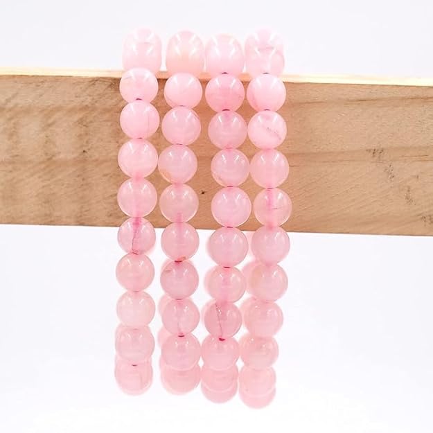 Rose Quartz Bracelet – 8mm Natural Beaded Healing Crystal Bracelet for Men & Women – Love, Peace & Emotional Healing Stone with Authenticity Certificate & Gift Box - Image 6