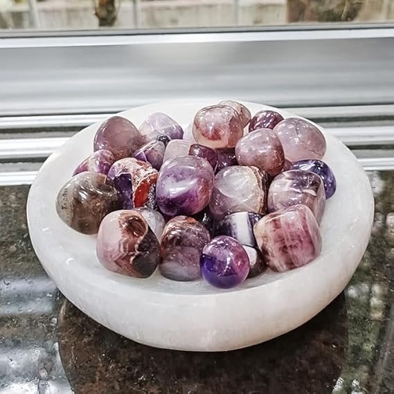 Amethyst Natural Stone Crystal Single Tumble Stone Polished Gemstone Pebble for Aquarium Home Decorative Garden Table Vastu Correction Reiki Healing1 Pc - Image 2