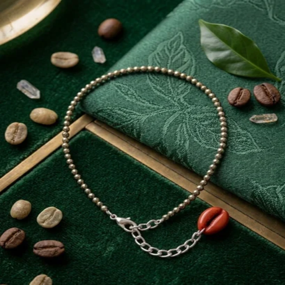 Natural Pyrite Beaded Anklet for Women - Image 4