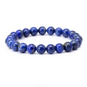 Natural Lapis Lazuli Beaded Bracelet | Natural Lapis Lazuli Crystal Bracelet