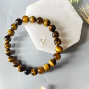 Natural Tiger Eye bracelet for men and women |Natural Tiger Eye stone bracelet | Crystal Collection