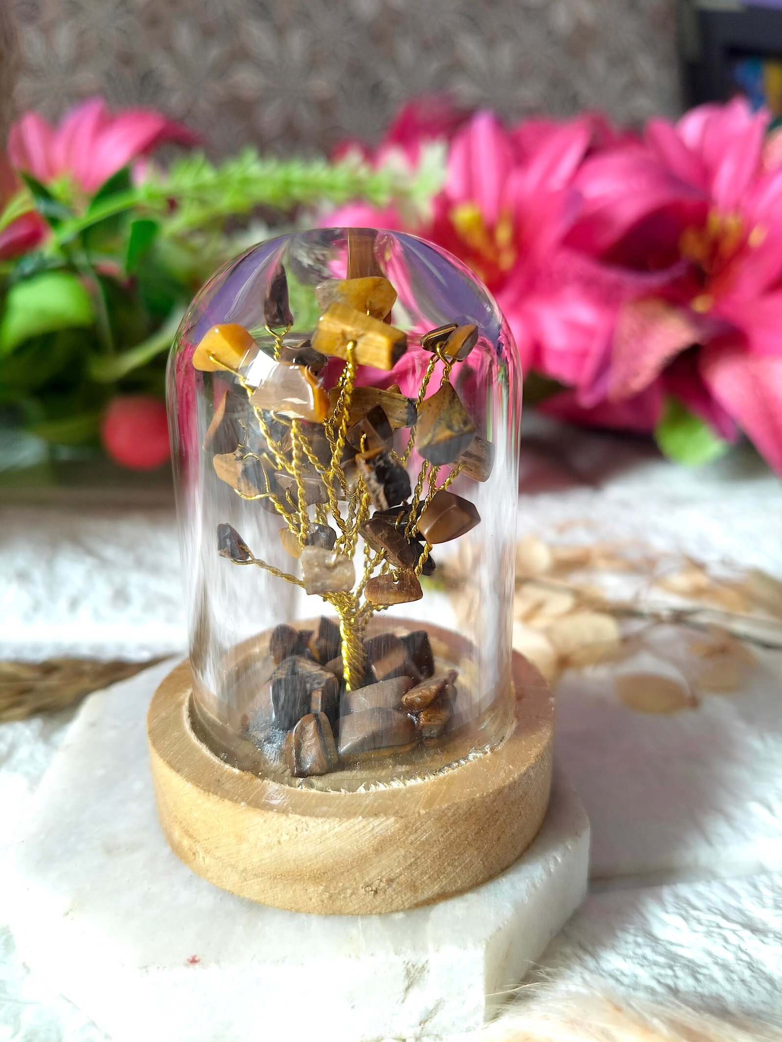tiger eye | natural tiger eye stone glass dome | best healing store