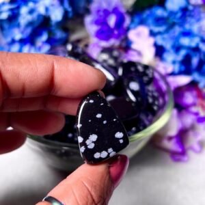 Natural Snowflake Obsidian Tumbled Stone | Best Crystal Collection