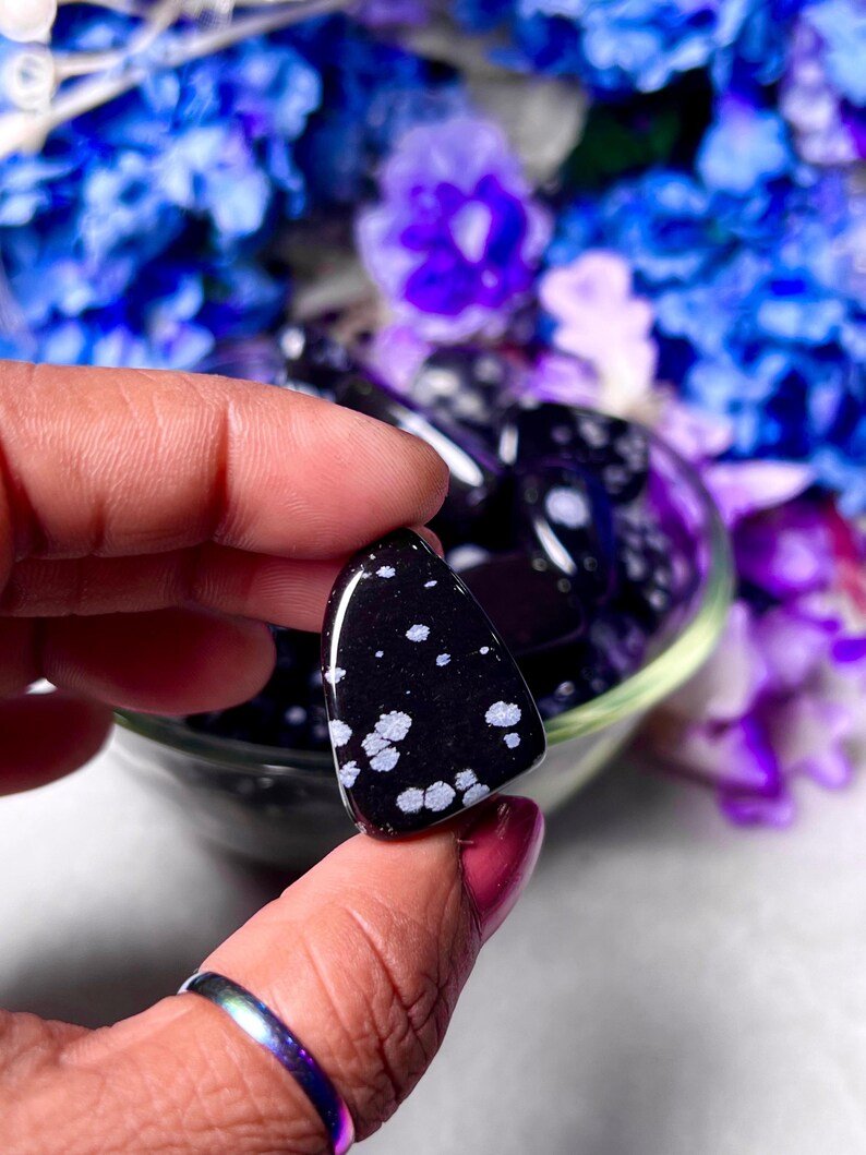 Natural Snowflake Obsidian Tumbled Stone | Best Crystal Collection