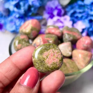 Natural Unakite Tumbled Stone | best crystal store in india