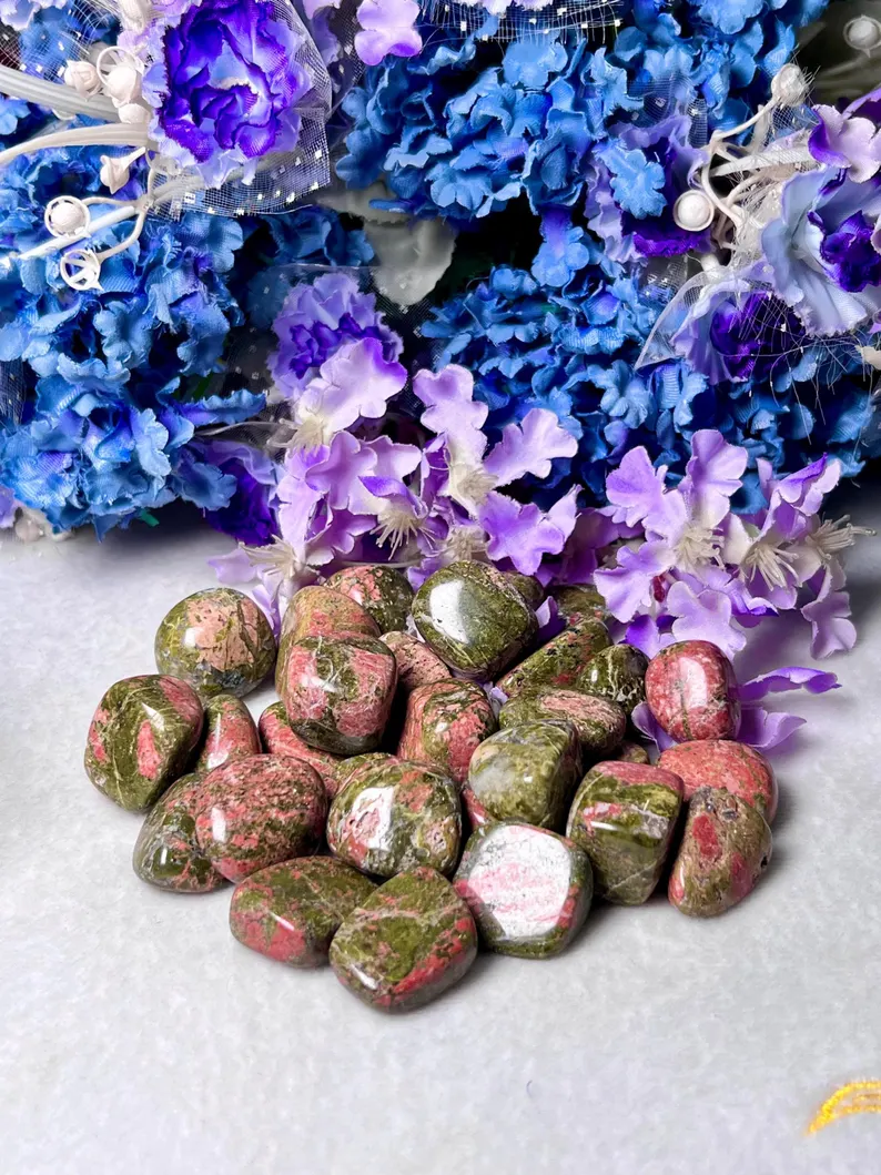 Natural Polished Unakite Crystal Tumbled 1pc - Image 5