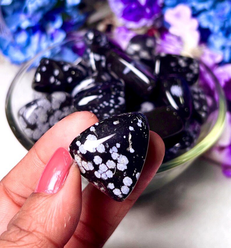Natural Snowflake Obsidian Tumbled Stone | Best Crystal Collection