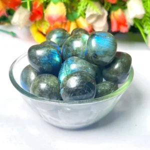 best crystal store in india | natural labradorite tumble | blue flashing tumble