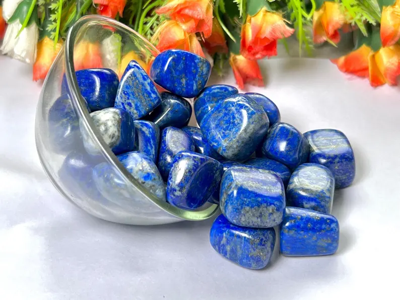 Natural Lapis Lazuli polished tumble stone | lapis lazuli stone | healing crystal store