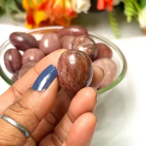 Natural Strawberry Quartz Tumbled Stone | Best Crystal collection | agate