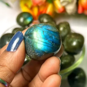 natural labradorite tumble | blue flashing tumble stone | crystal collection store